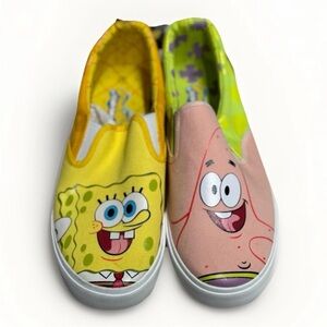 SpongeBob & Patrick Men’s Slip-On Shoes Size 11 NWT Ground Up Nickelodeon